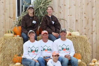 From left, Grace and Ellie at top; Kathy, David and Dusty Smith in middle; and Grant at bottom. They're members of the family who owns The Patch, a farm in Elbert County that puts on fall festivities.
